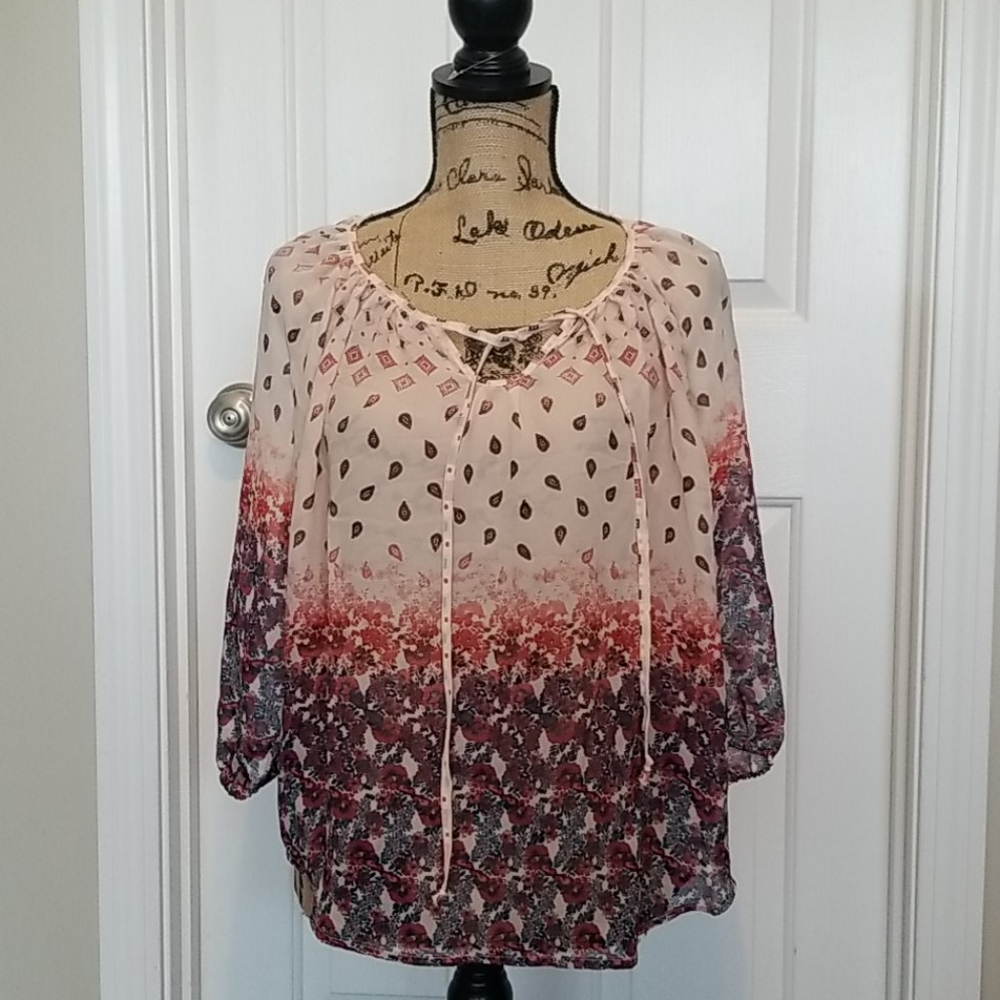 Crochet Trim Top - NWT